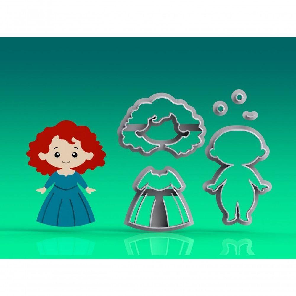 Cortador Princesa Merida Modular Tamanho 10 Cm - 1