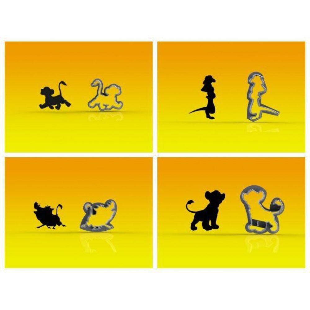 Cortador Kit Rei Leão 4 Personagens Tamanho 5cm - 1