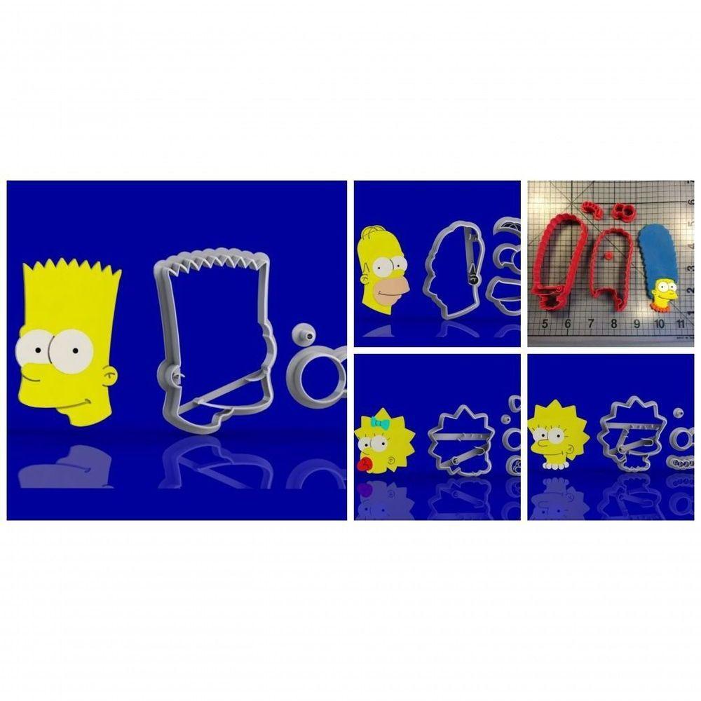 Cortador Kit Simpsons 5 Personagens Modulares Tamanho 6 Cm - 1
