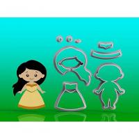 Cortador Princesa Pocahontas Modular Tamanho 10 Cm - 1