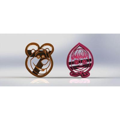 Cortador Masha e O Urso Tamanho 6cm