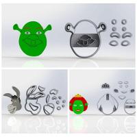 Cortador Kit Shrek 3 Modelos Tamanho 6cm - 2