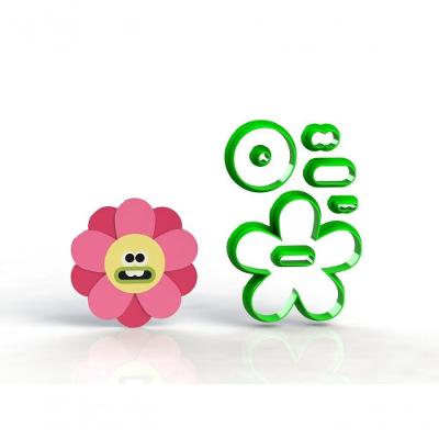 Cortador Trolls - Flor Modular Tamanho 6 Cm