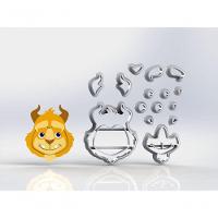 Cortador Kit Bela E A Fera - 5 Modelos Modulares 6 Cm - 3