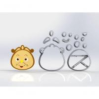 Cortador Kit Bela E A Fera - 5 Modelos Modulares 6 Cm