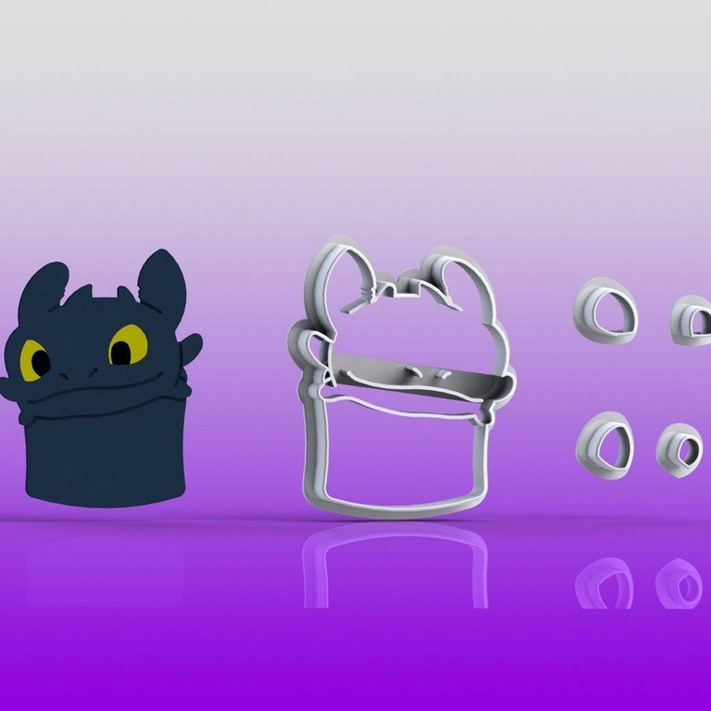 Cortador Kit Como Treinar Seu Dragão 5 Modelos Tamanho 5Cm - 2