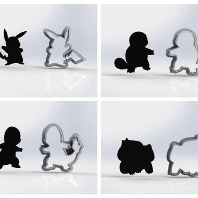 Cortador Kit Pokemon Contornos 4Cm Tamanho 5Cm