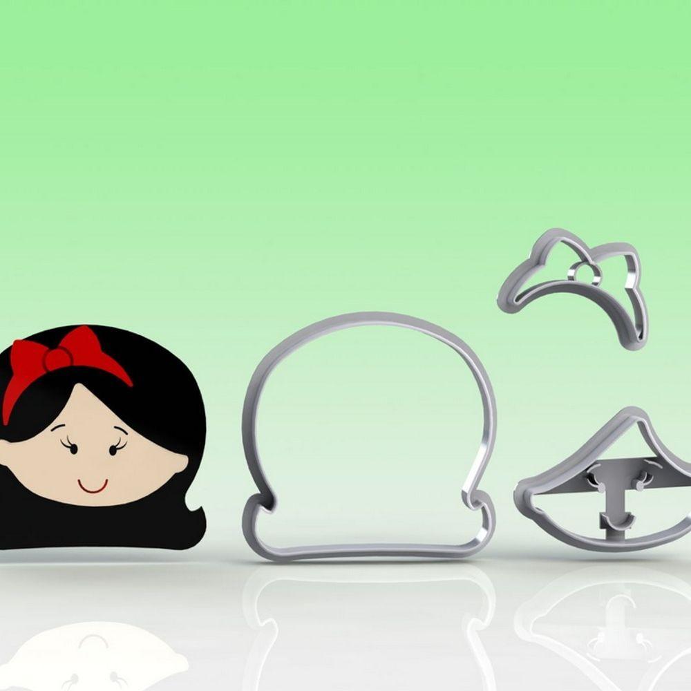 Cortador Branca De Neve Rosto Modular Tamanho 6Cm - 1