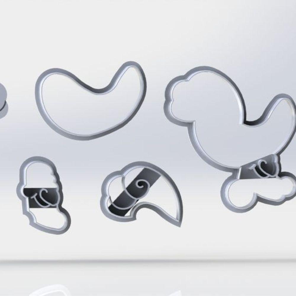 Cortador Kit Jack E Os Piratas 5 Modelos Modulares 6Cm - 1