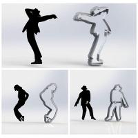 Cortador Kit Silhuetas Michael Jackson 3 Modelos Tamanho 6Cm - 1