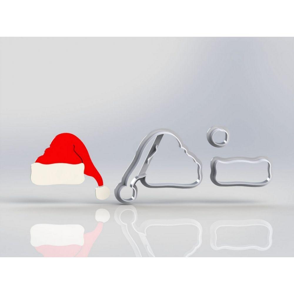 Cortador Natal Touca Do Papai Noel Modular Tamanho 5Cm - 1