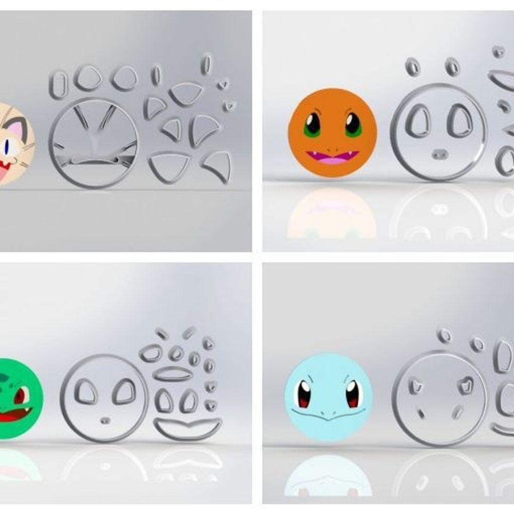 Cortador Kit Pokemon 4 Modelos Mod 2 Tamanho 5Cm - 1