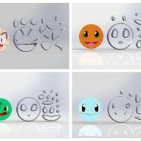 Cortador Kit Pokemon 4 Modelos Mod 2 Tamanho 5Cm - 1