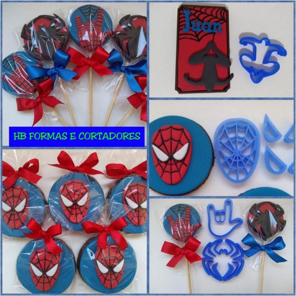 Cortador Kit Homem Aranha Com 4 Modelos Modulares 5Cm - 6