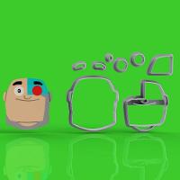 Cortador Kit Jovens Titãns 4 Personagens Modulares 5Cm