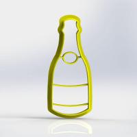 Cortador Natal Champanhe Tamanho 7Cm - 1