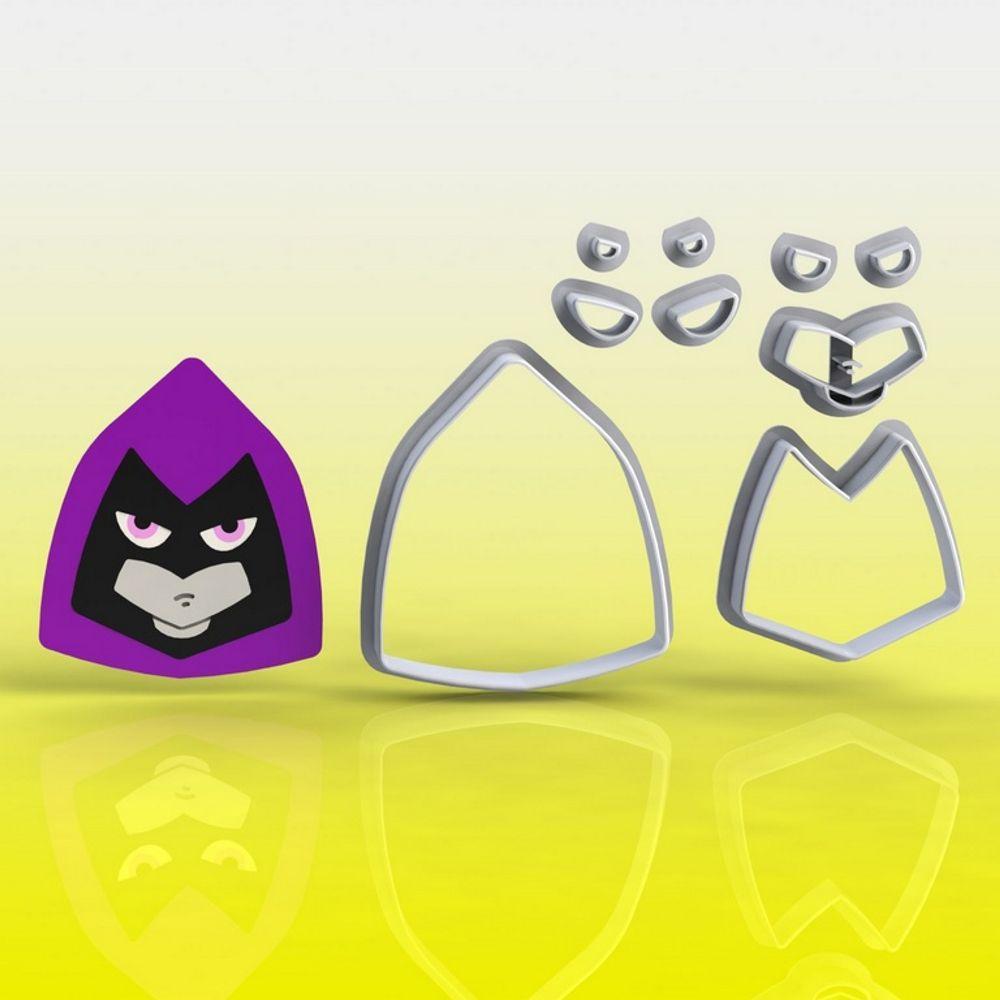 Cortador Jovens Titãs 5 Personagens Modulares Tamanho 5Cm - 5