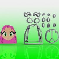 Cortador Jovens Titãs 5 Personagens Modulares Tamanho 5Cm - 3