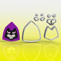 Cortador Jovens Titãs 5 Personagens Modulares Tamanho 5Cm - 5