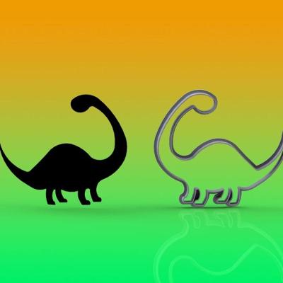 Cortador Dinossauro Tamanho 10Cm