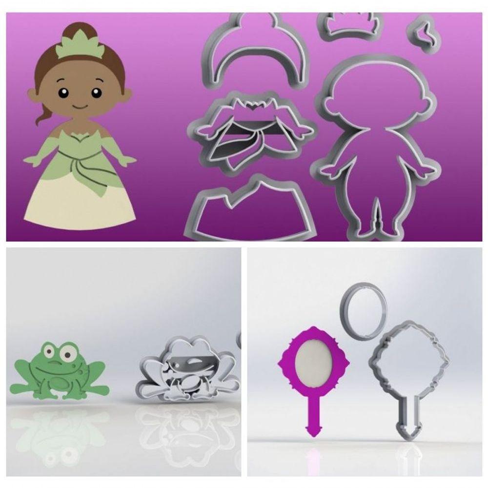 Cortador Kit Princesa Tiana Modular Tamanho 6Cm - 1