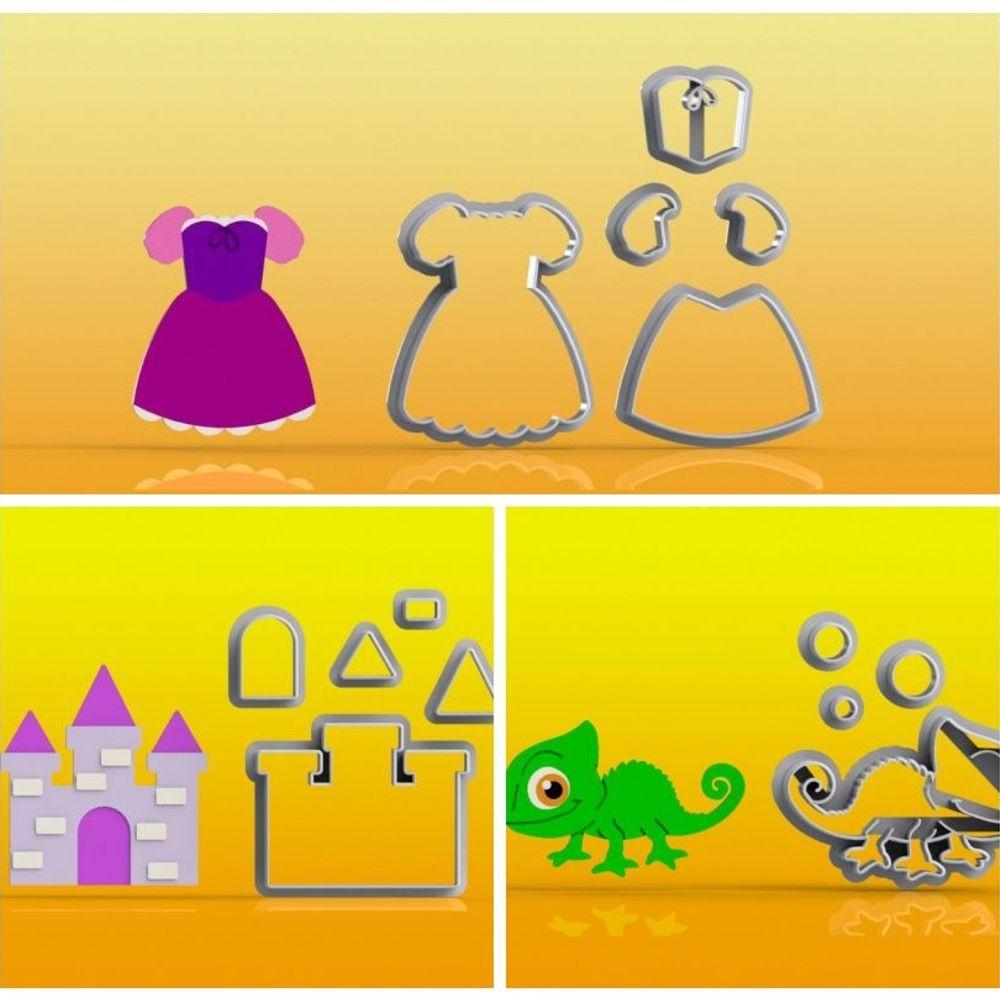 Cortador Kit Rapunzel 3 Modelos Modulares Tamanho 5Cm - 1