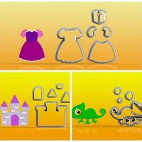 Cortador Kit Rapunzel 3 Modelos Modulares Tamanho 5Cm - 1