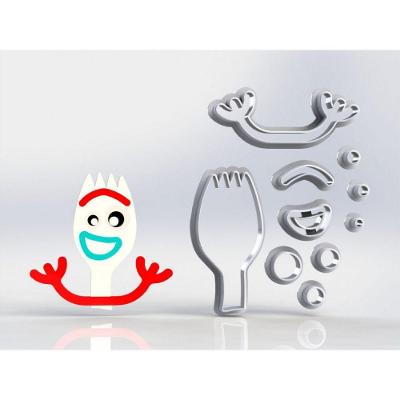 Cortador Toy Story Garfinho Com Corpo Modular Tamanho 5,5Cm