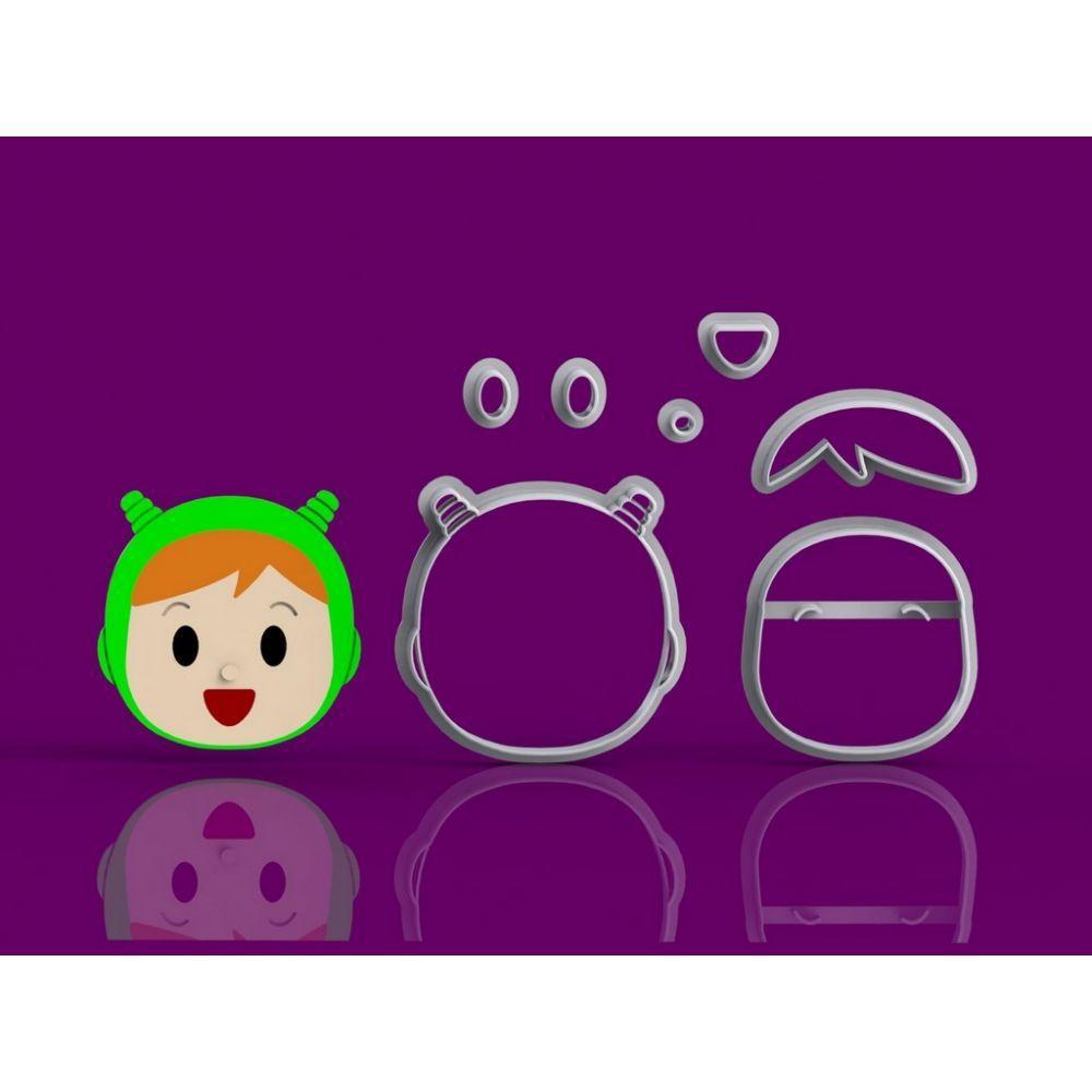 Cortador Kit Pocoyo 6 Modelos Modulares Tamanho 5Cm - 5