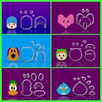 Cortador Kit Pocoyo 6 Modelos Modulares Tamanho 5Cm - 1