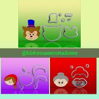 Cortador Kit Chapeuzinho Vermelho 3 Modelos Tamanho 5Cm - 1