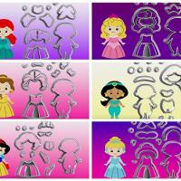 Cortador Kit Princesas 12 Modelos Modulares Tamanho 10Cm - 3