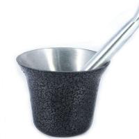 Almofariz Alumínio Polido Craqueado Socador de Alho Grande - 1