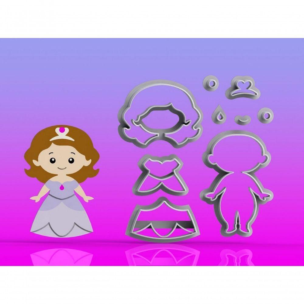 Cortador Princesa Sofia Modular Tamanho 10 Cm - 1