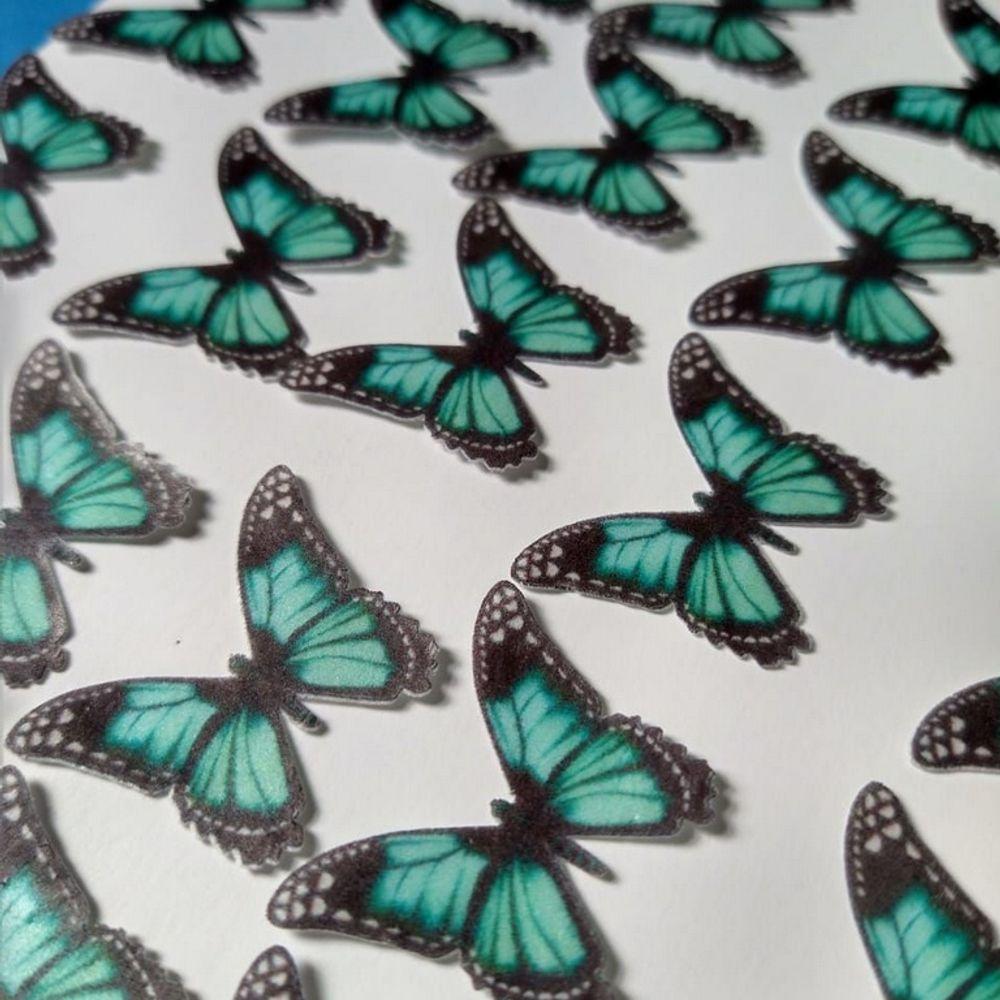 Borboleta Verde com Preto Mod 1 - 2