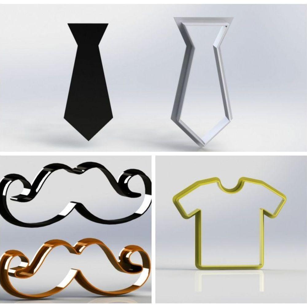 Cortador Dia Dos Pais 3 Modelos Mod 1 Tamanho 5Cm - 1