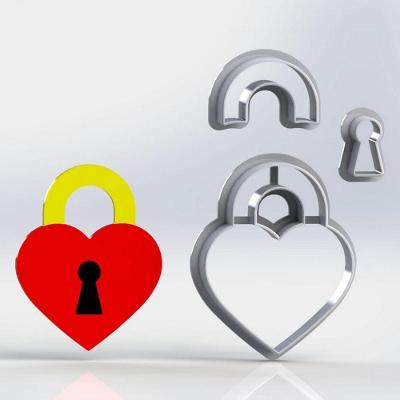 Cortador Dia Dos Namorados Cadeado Tamanho 7Cm