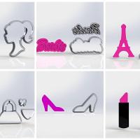 Cortador Kit Barbie Mod 2 Com 6 Modelos Tamanho 5Cm - 1