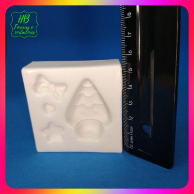 Molde Silicone Arvore de Natal Laço Estrela