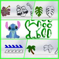 Cortador Kit Stitch 5 Modelos Tamanho 5Cm - 1