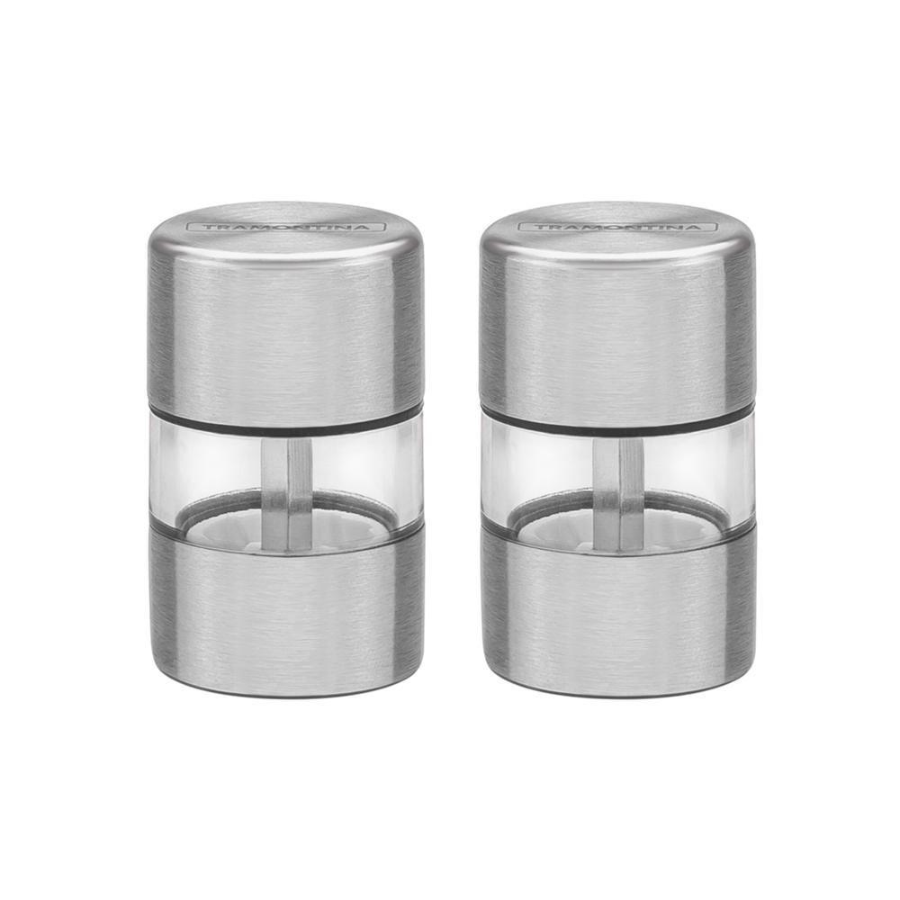Conjunto De Moedores Para Sal E Pimenta Realce Inox - 3