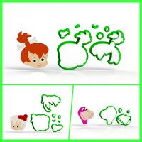 Cortador Kit Flintstones - 3 Modelos Modulares Tamanho 5 Cm - 1