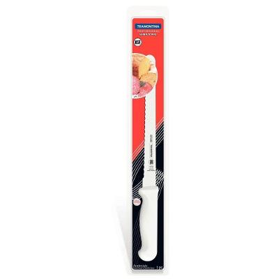 Faca Para Fiambres 12" Profissional Tramontina Em Aço Inox E Cabo Branco Tramontina