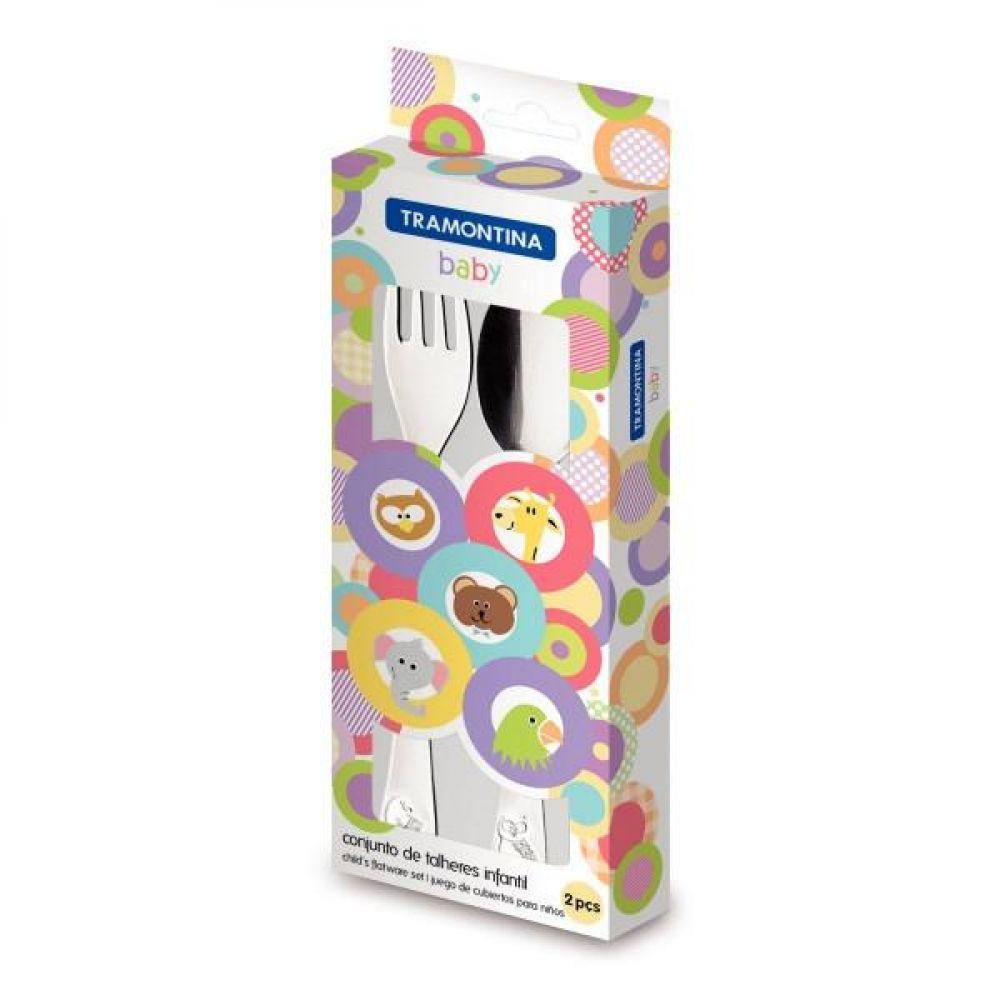 Jogo de Talheres Infantil Tramontina Baby em Aço Inox - 2