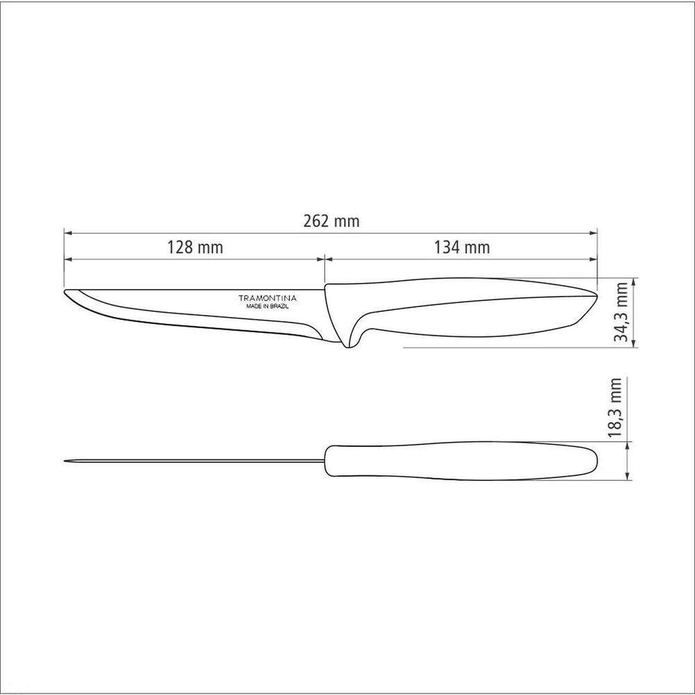 Faca Para Desossar Plenus Com Lâmina Em Aço Inox E Cabo De Polipropileno Off White 5" - 4