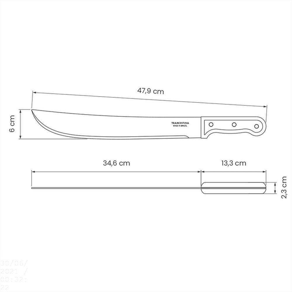 Facão Para Mato Tramontina Com Lâmina Em Aço Carbono E Cabo De Madeira 14" Tramontina - 4