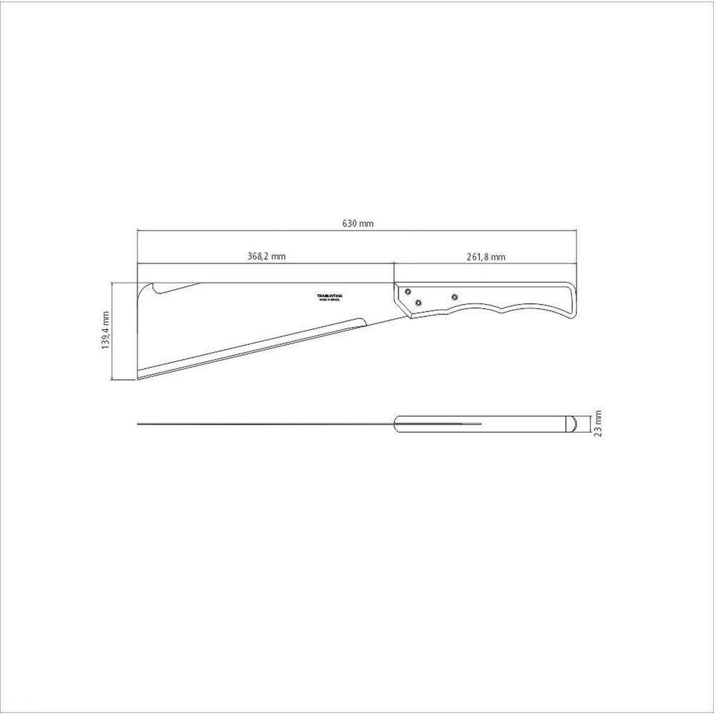 Facão Tramontina Para Cana Com Lâmina Em Aço Carbono E Cabo De Madeira 15" Tramontina - 3