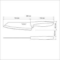 Faca Para Fatiar E Picar Plenus Com Lâmina Em Aço Inox E Cabo De Polipropileno Preto 6" - 3