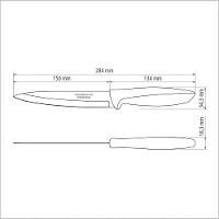 Faca Utility Plenus Com Lâmina Em Aço Inox E Cabo De Polipropileno Off White 6" - 2