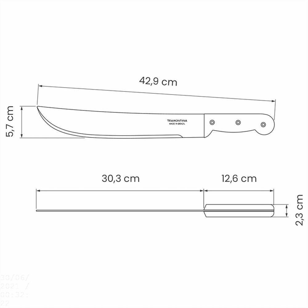 Facão Para Mato Tramontina Com Lâmina Em Aço Carbono E Cabo De Polipropileno Preto 12" Tramontina - 6